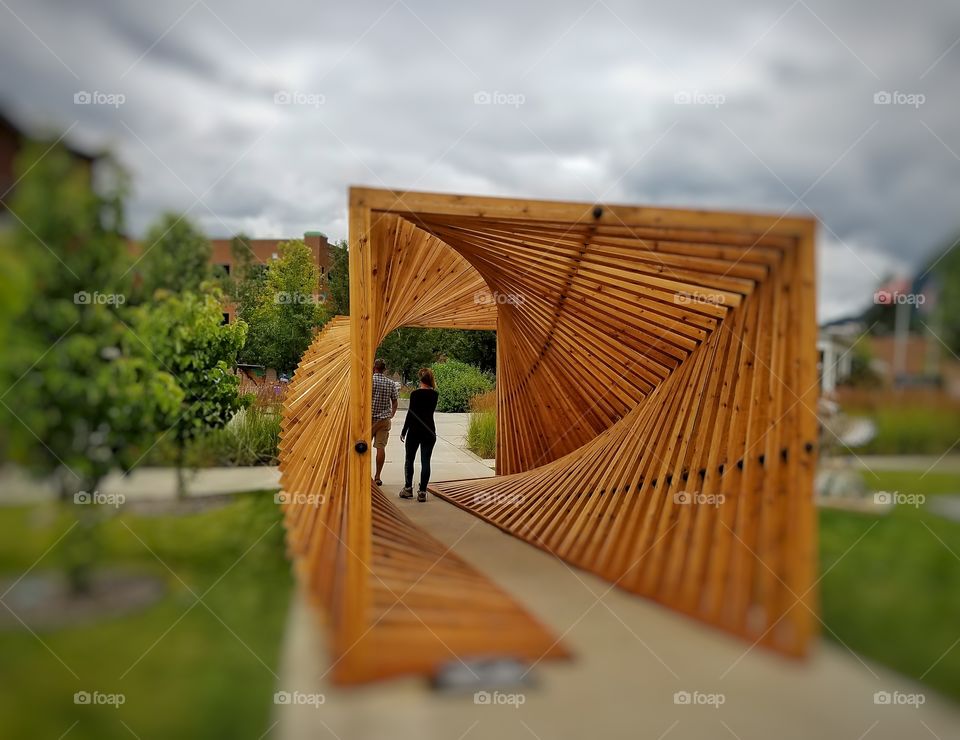 through the tunnel