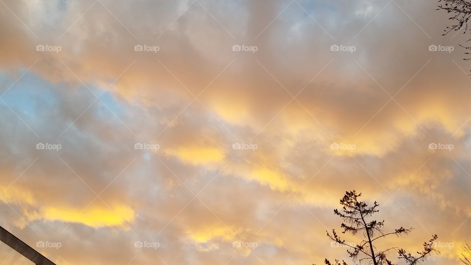 orange clouds