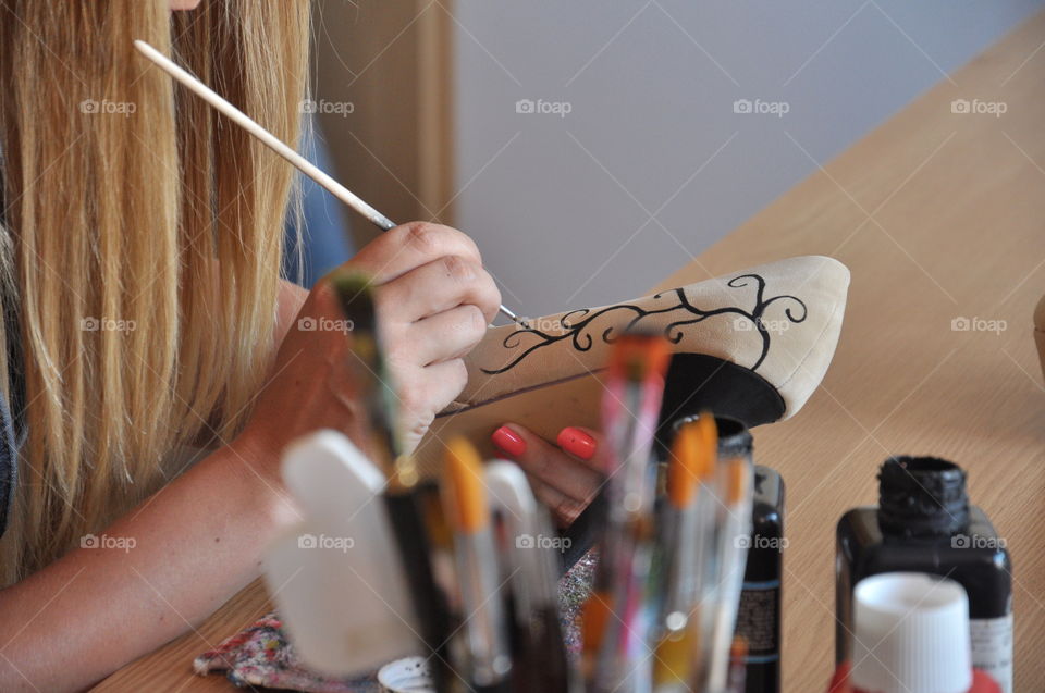 painting shoes