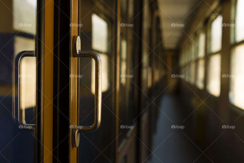 corridor, passenger railroad car interior
