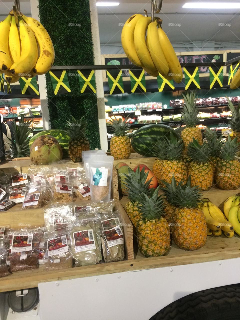 Ripe Bananas, Pineapples & The Jamaican Flag