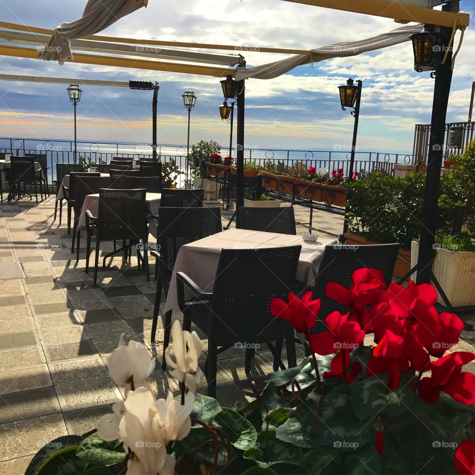 Don't know which was worth drooling over more...the food or the view of the Sicilian sea