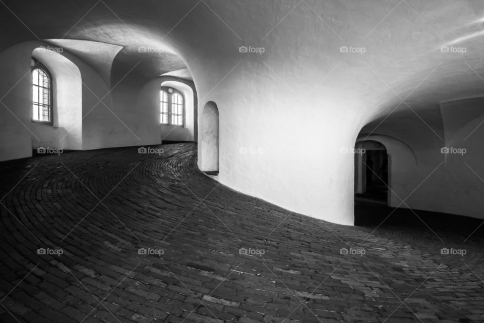 Inside the Round Tower, Copenhagen, Denmark