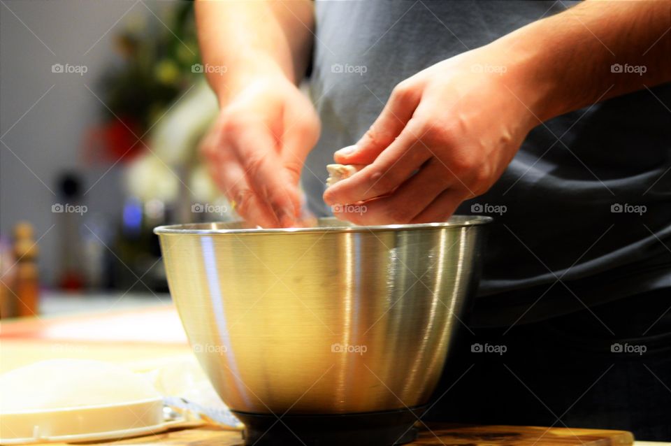 Preparing Christmas cookies