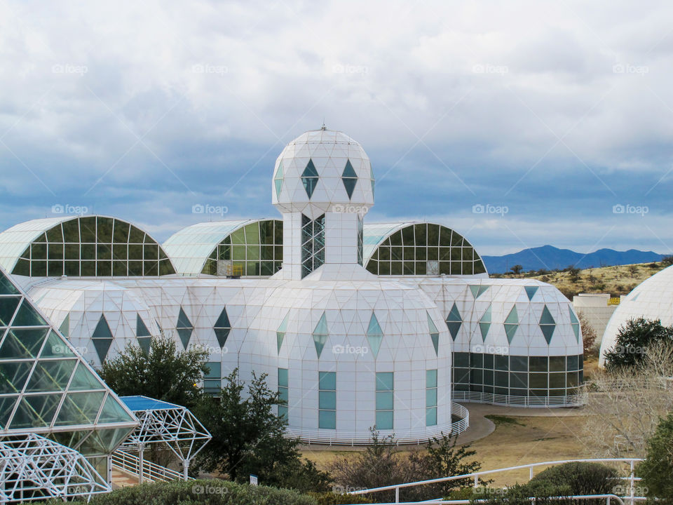 Biosphere 2 in Oracle, Arizona. A ecosystem scientific research facility.