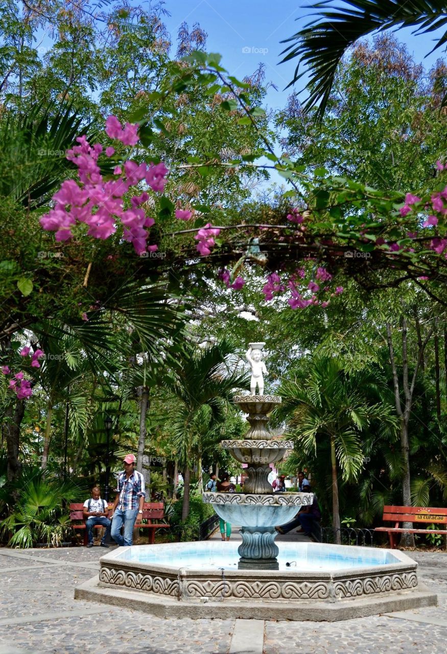 El parque central de Somoto, Nicaragua 