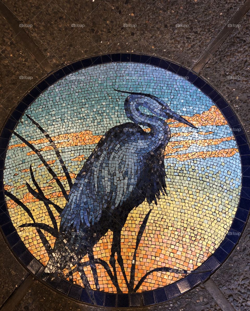 Blue Heron Mosaic