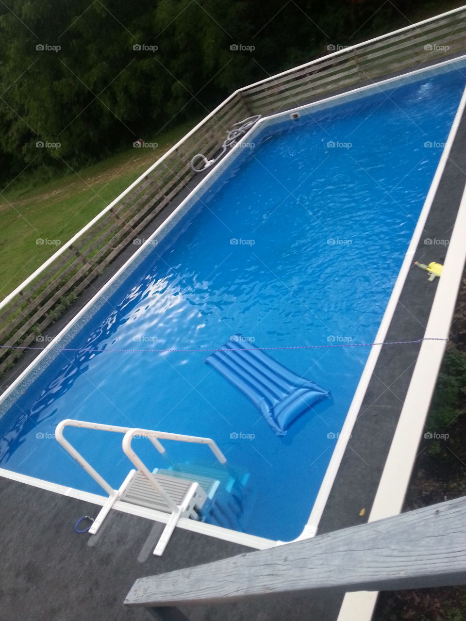 Beautiful Blue Pool. Our enhanced water in our pool is so neat.  :)