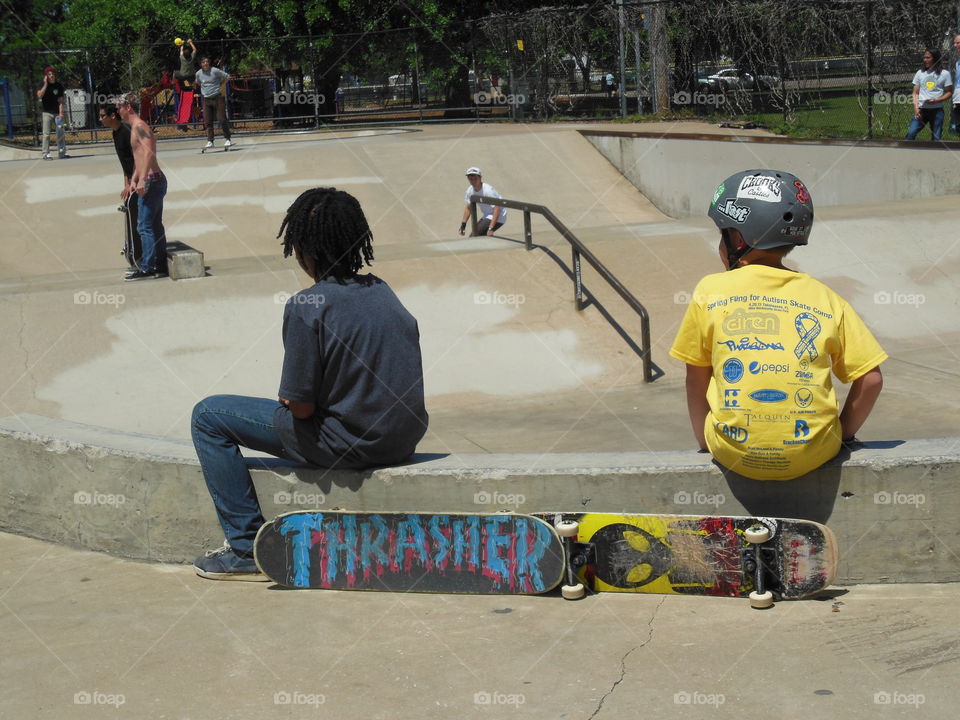 boys and their skateboards