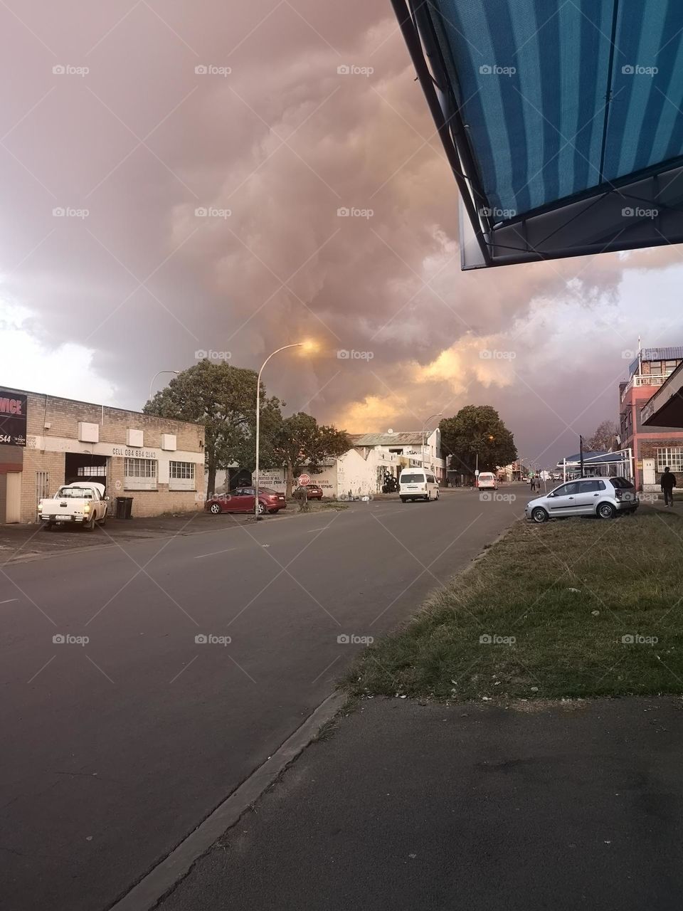 Cloudy weather on the street