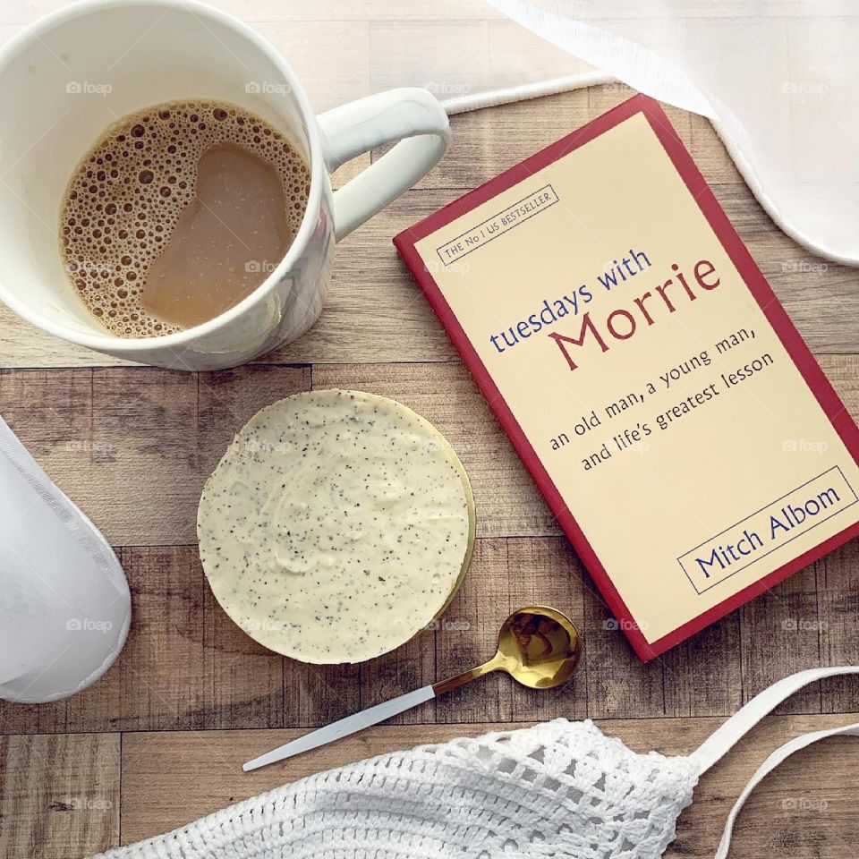 No baked mousse cheesecake in earl grey flavour for afternoon snack 