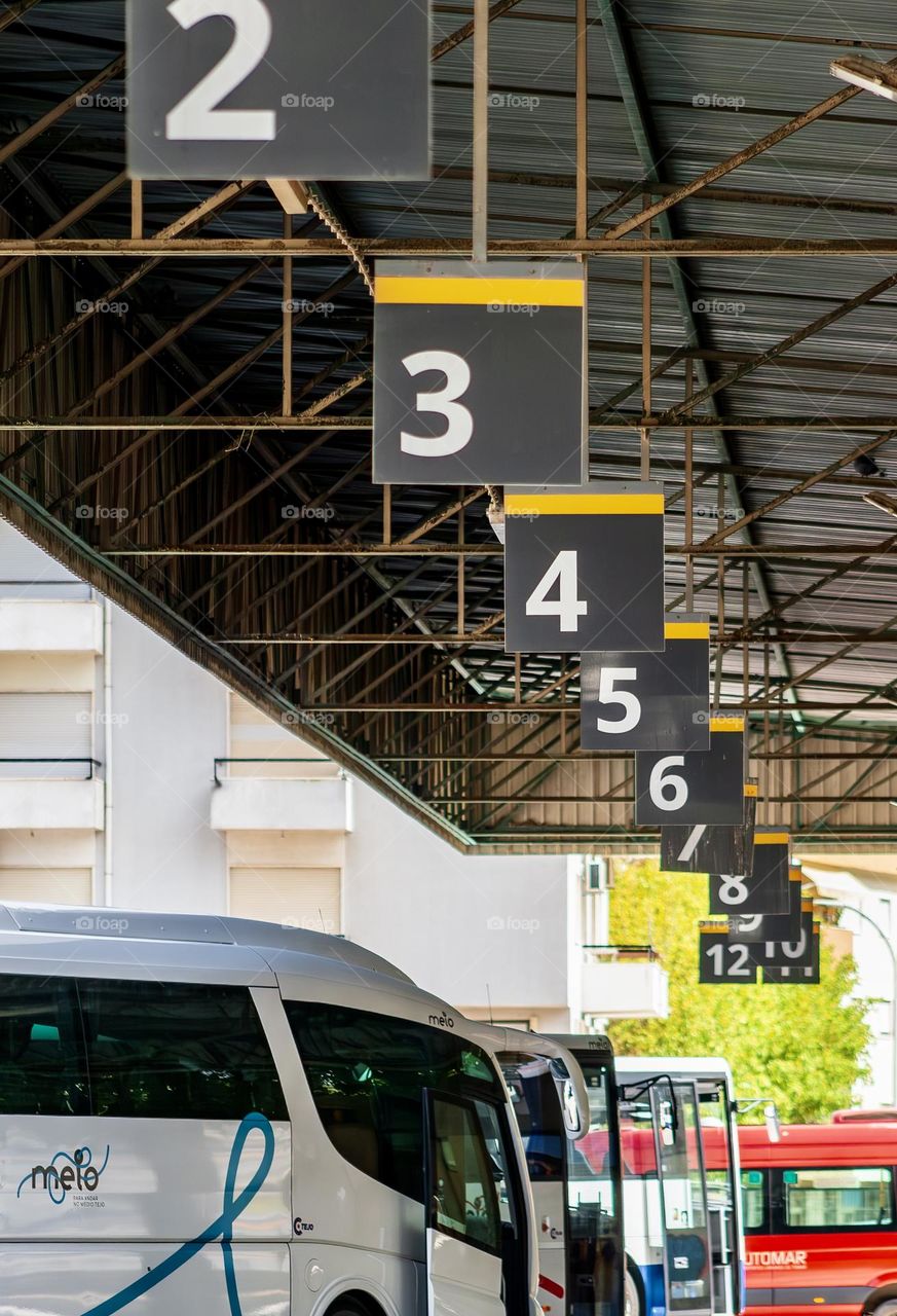 The bus depot at Tomar, Portugal 