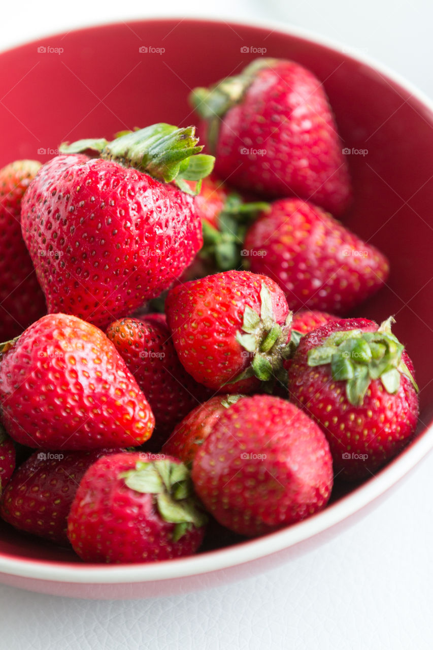 Bowl of strawberries . Another test shot
