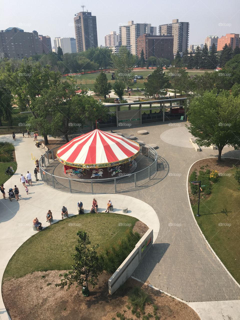 View from the Ferris Wheel at Kinsman Park