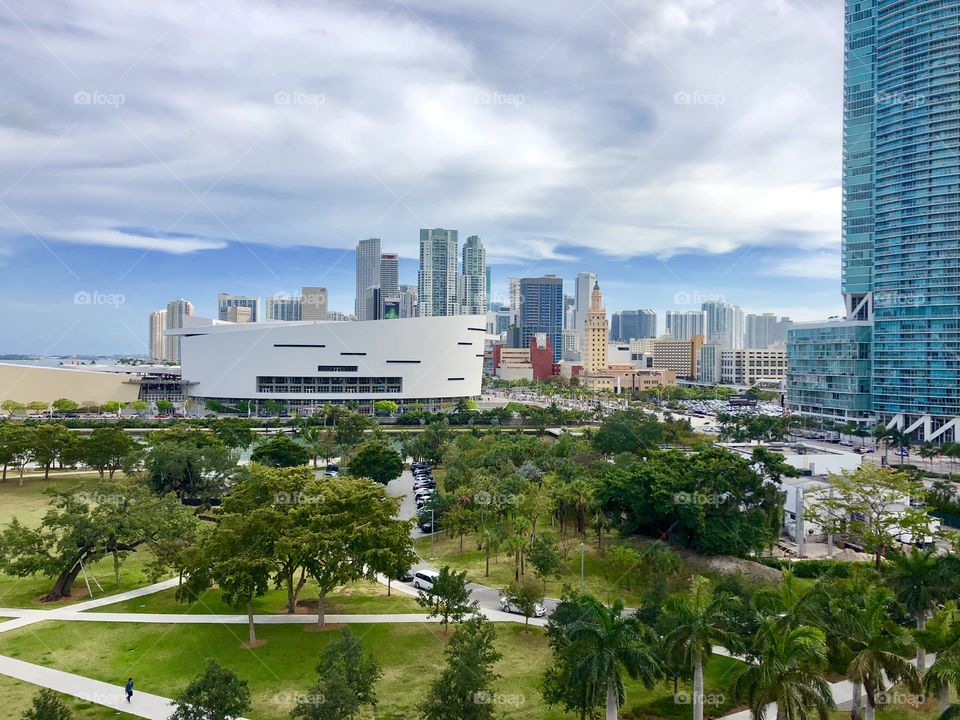 Downtown Miami from the Frost Museum of science