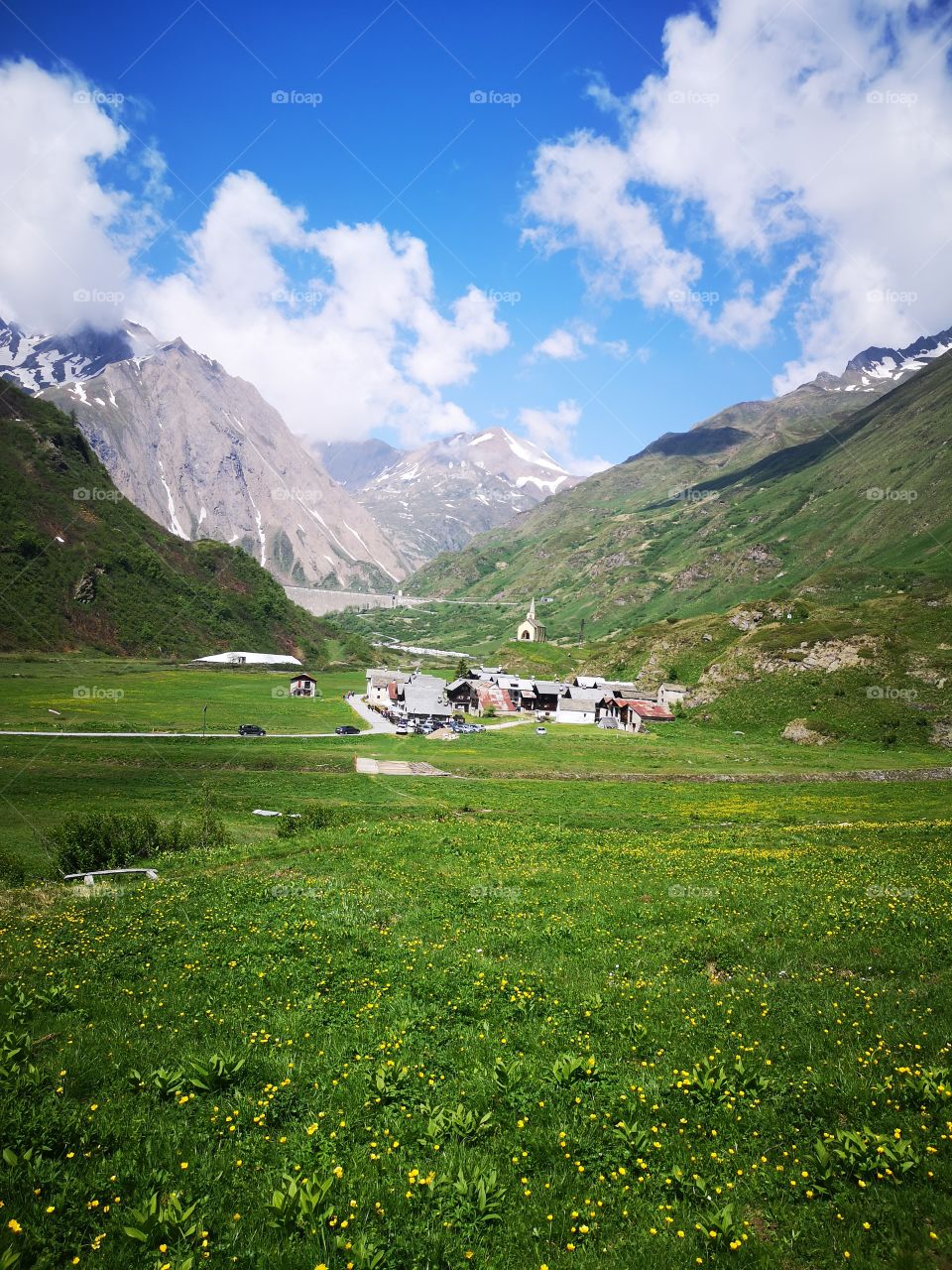 Panoramic view to Riale Italy
