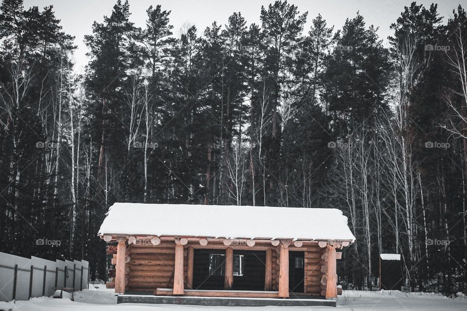 Unusual house in the forest