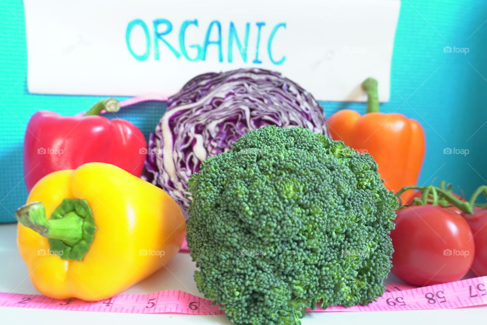 New Year resolutions healthy diet organic veggies