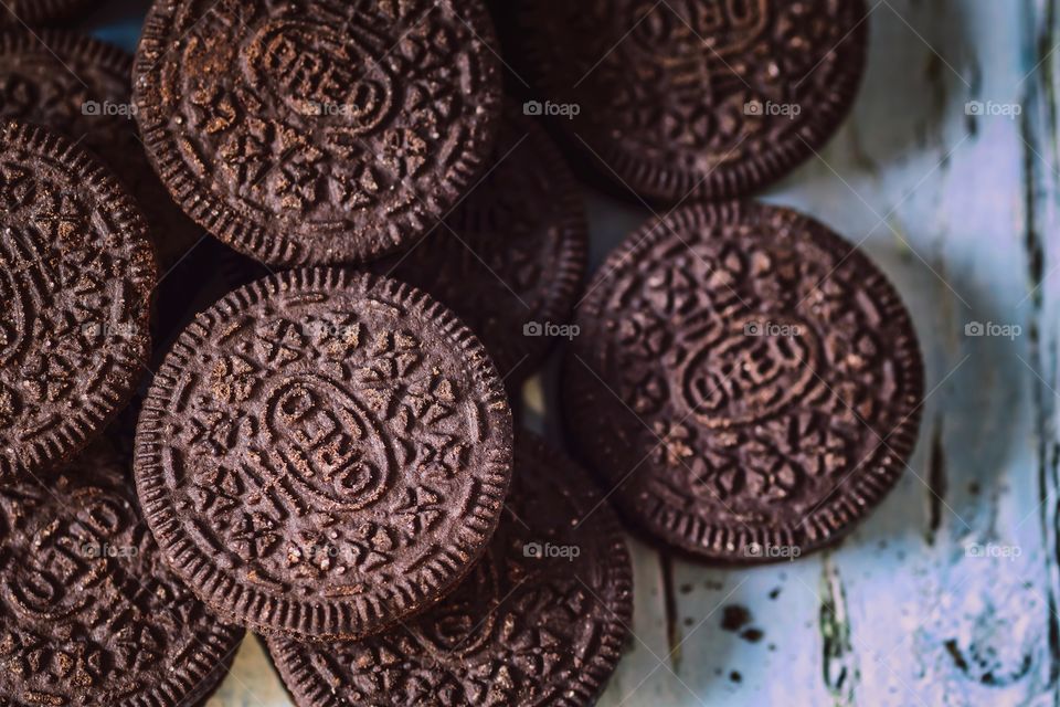 Closeup shot of Oreo cookies