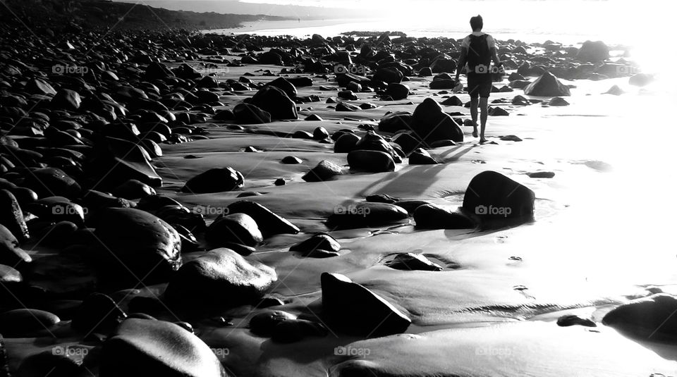 Sunset at Famara beach