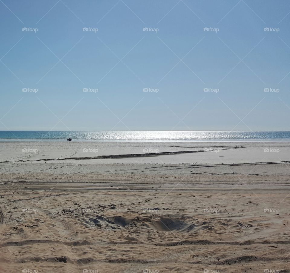 cable beach camping. camping on a very empty cable beach