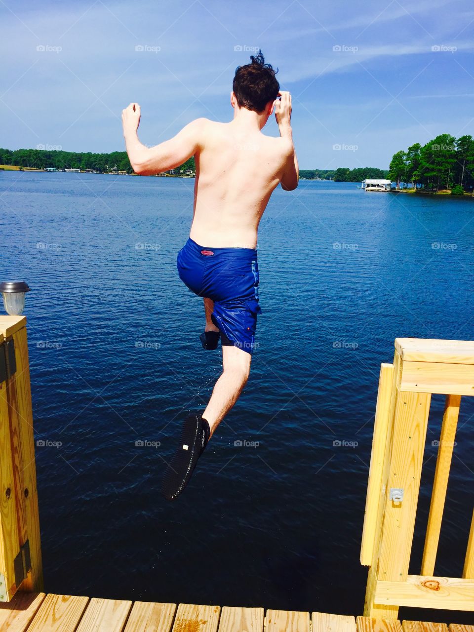 Lake jump fun