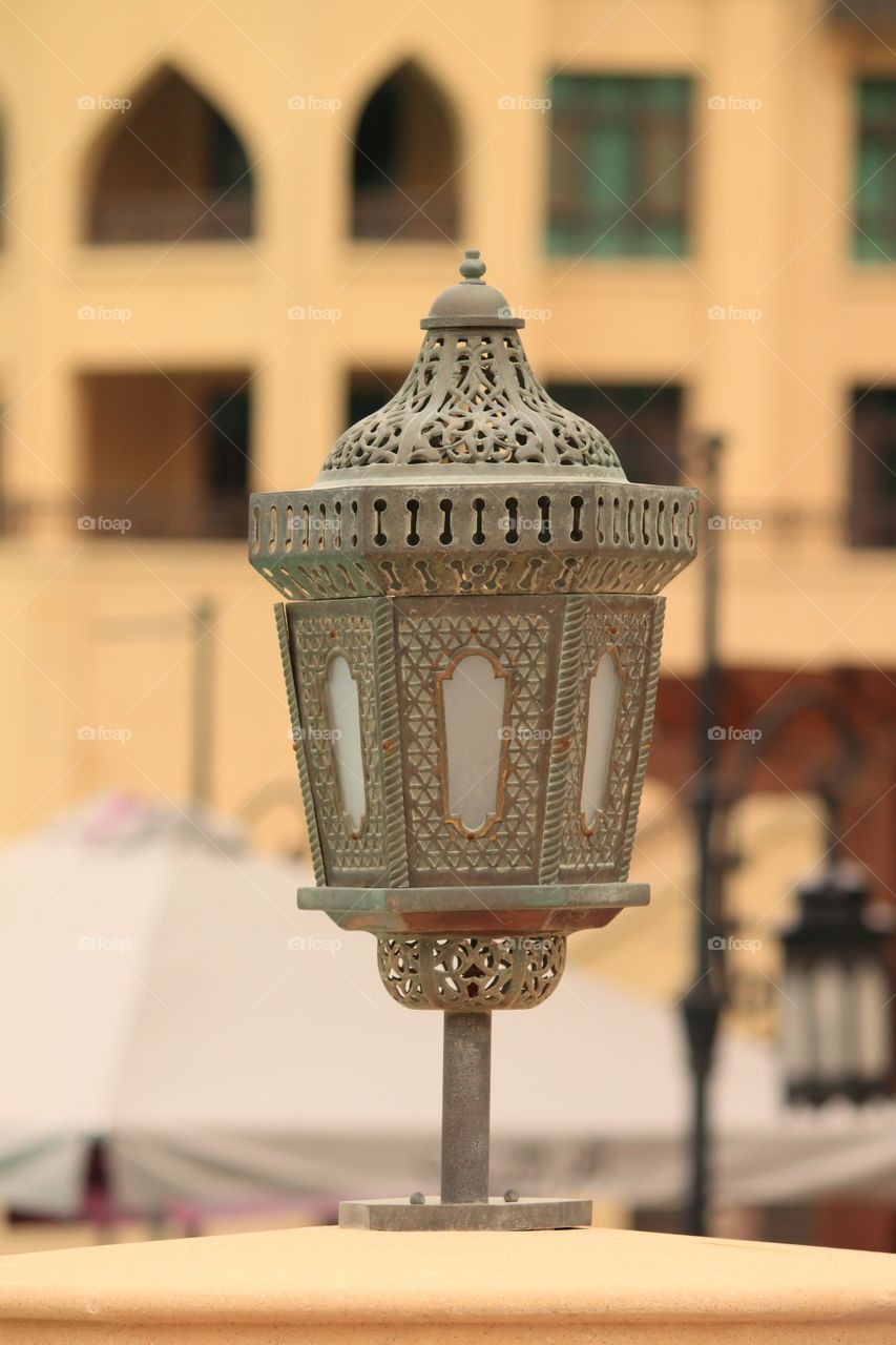 Islamic decorative lamp in Dubai, united Arab Emirates