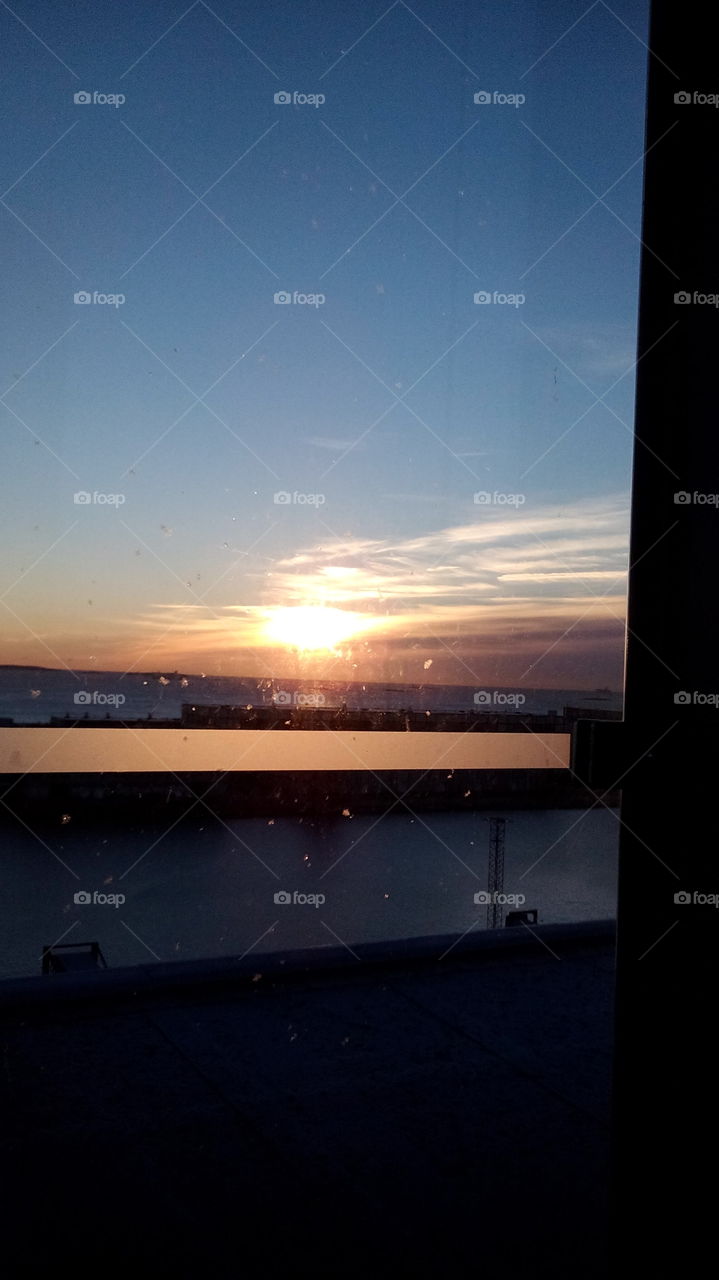 Sunrise in winter Helsinki