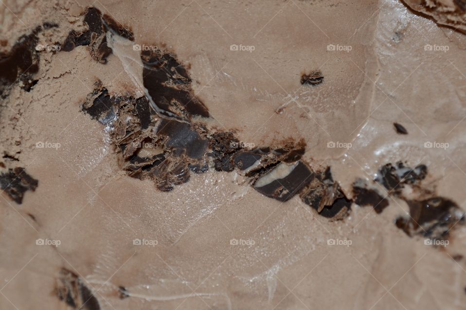 Veins of Chocolate Ice Cream 
