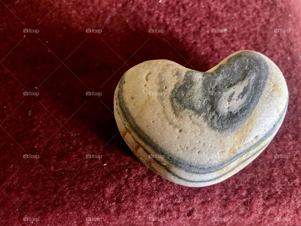 Nature's own shape of the heart; heart shape stone