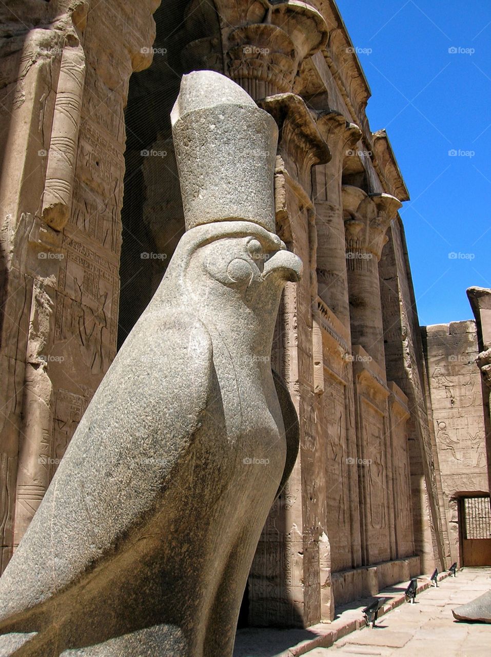The God Horus in black granite