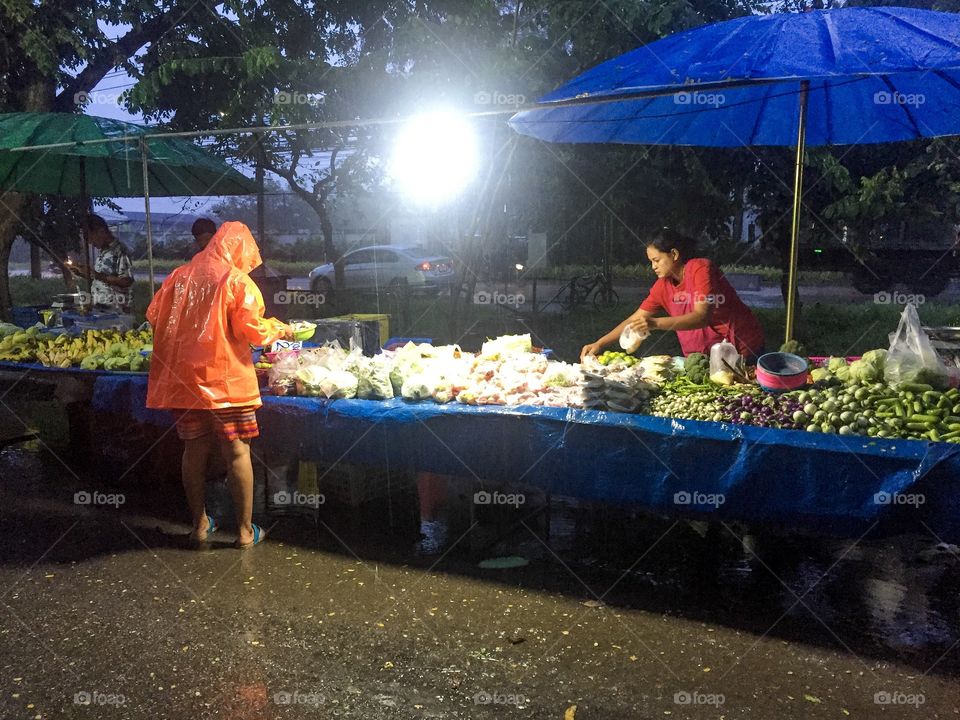 Shopping in the rain