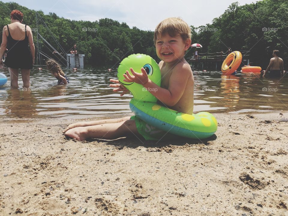 Early summer swimming.