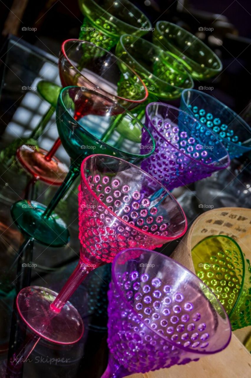 Colorful Martini Glasses