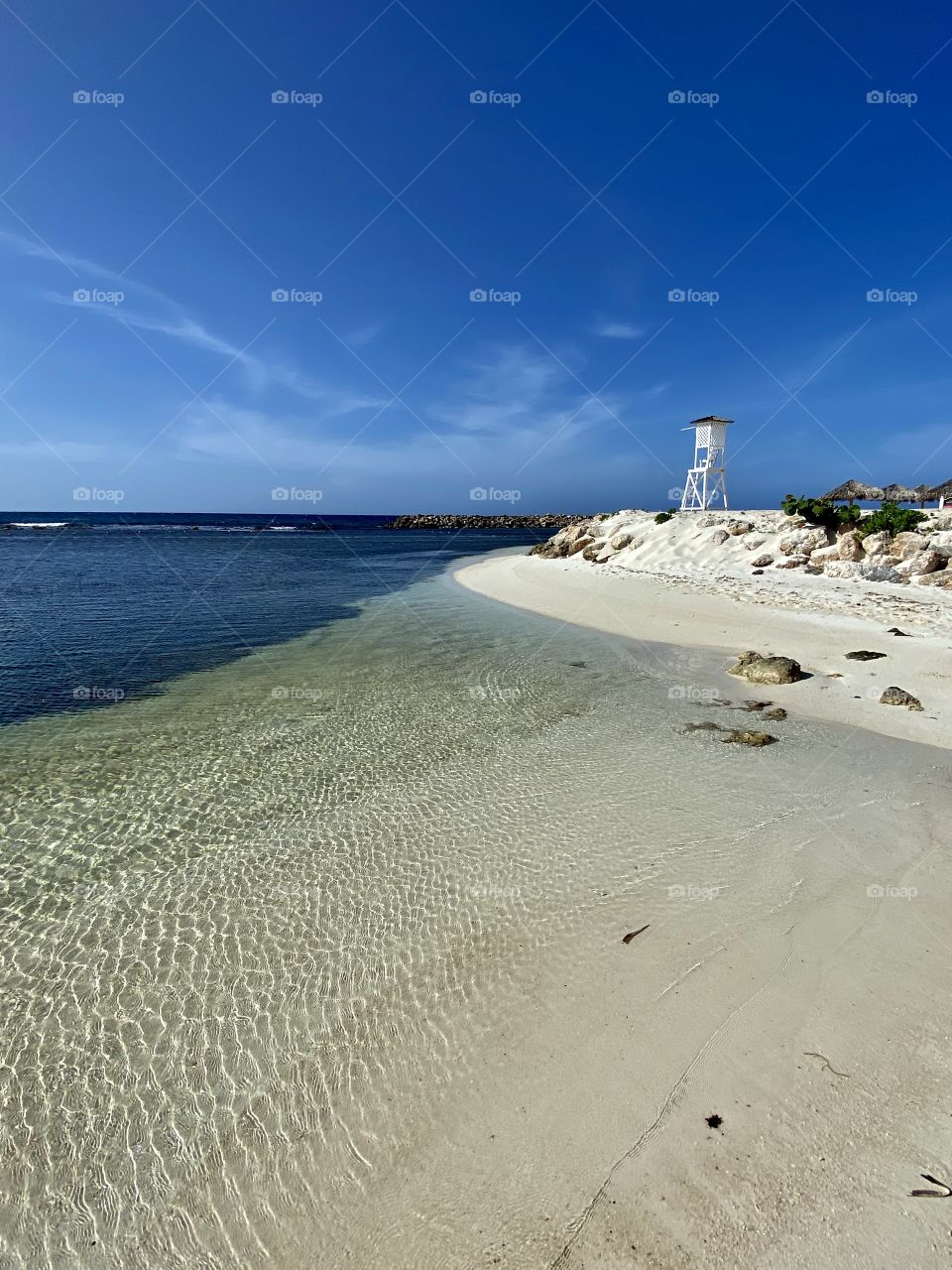Beautiful beach in the Bahia Principe Grand Jamaica hotel area 