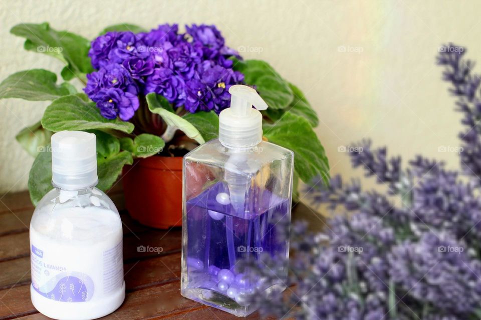 Lavender soap and moisturizer