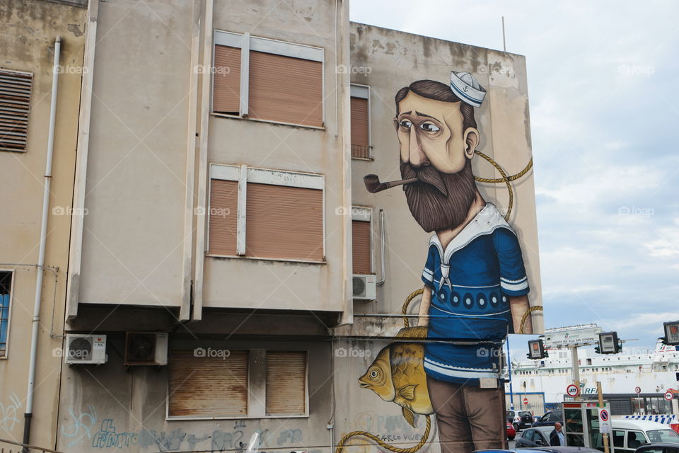 sailor. graffiti in messina