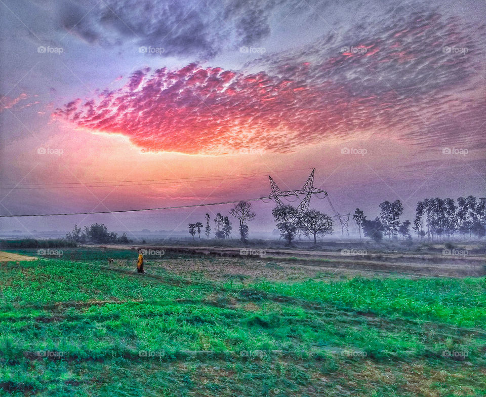 sunrise in cloud wheather ❤️