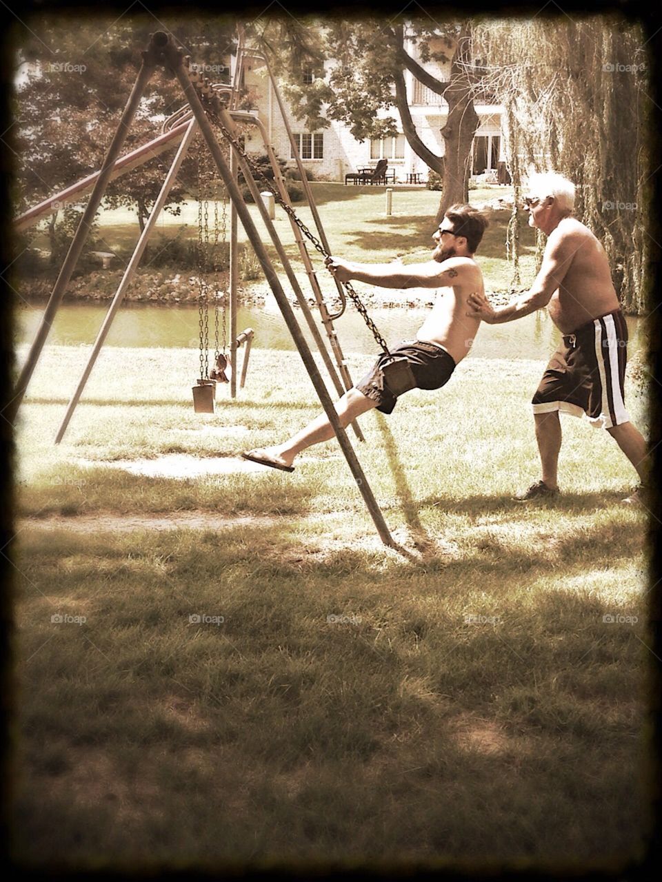 Dad remember when I was 30 and you pushed me on the swing?