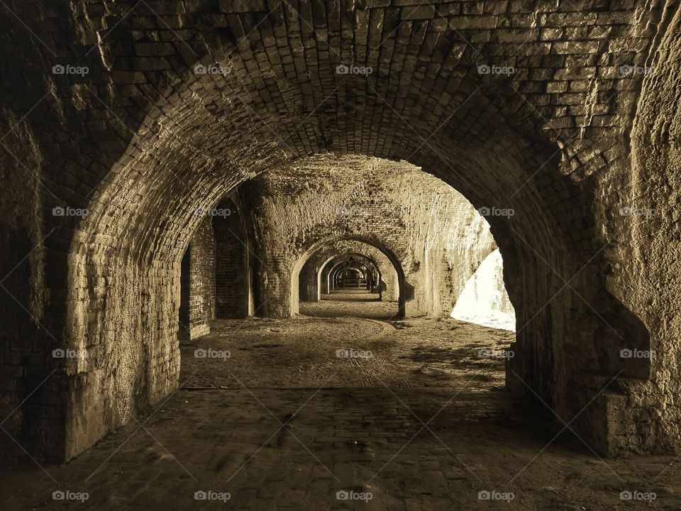 Abandoned underground tunnel
