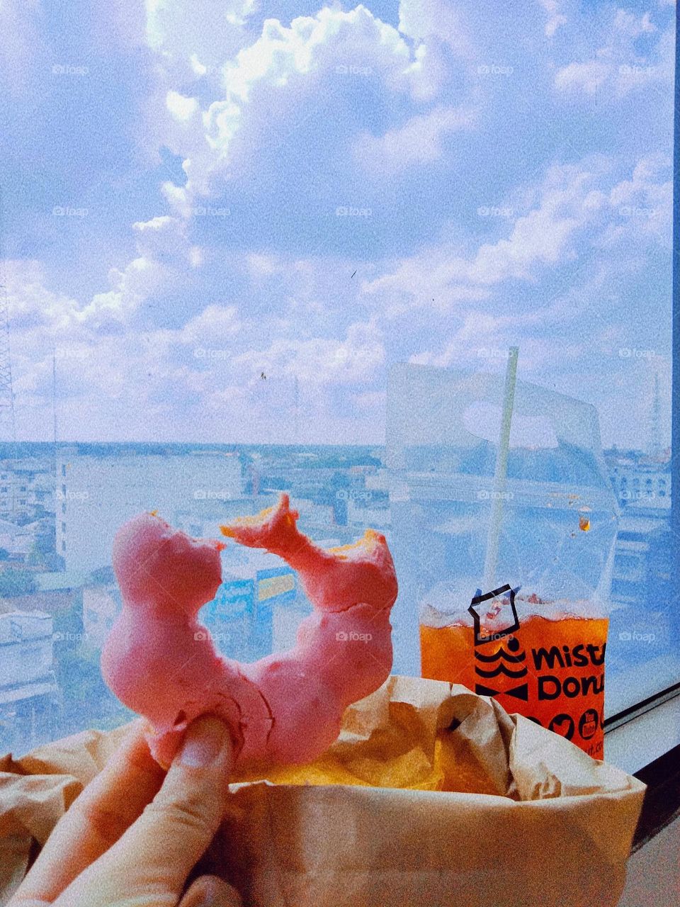 I'm eating donuts Celebrate getting well.