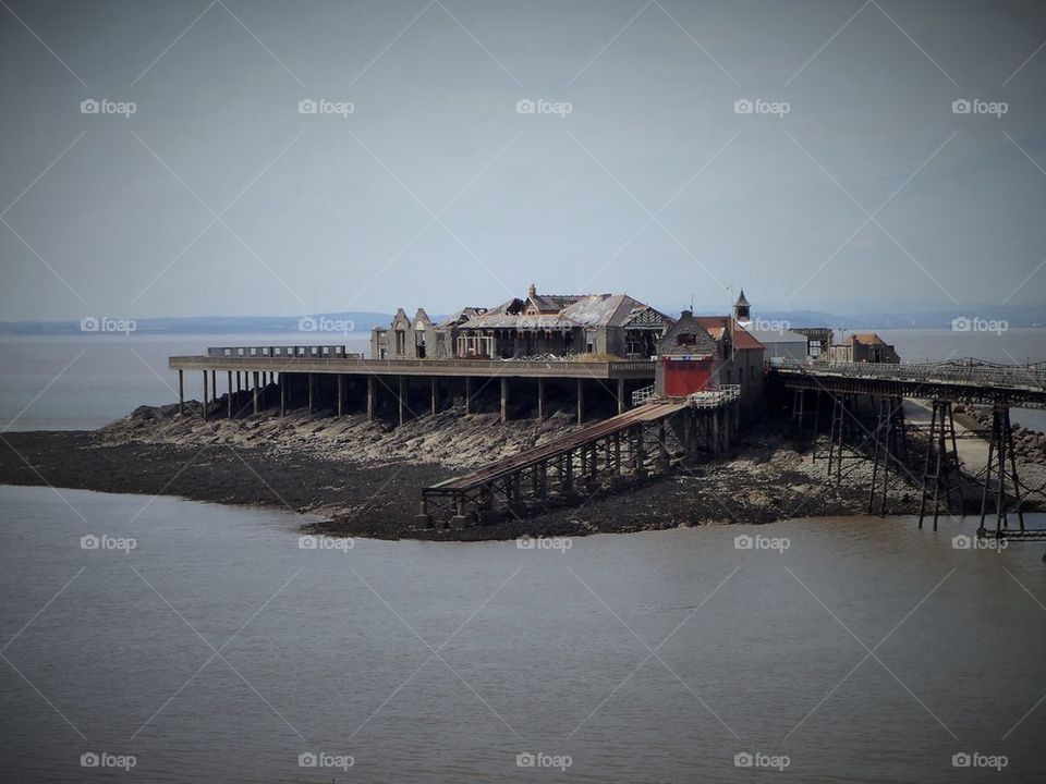 Old abandoned amazing pier. 
