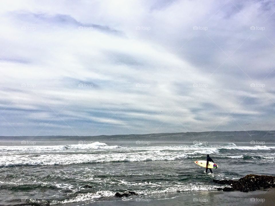 Surfing in Chile