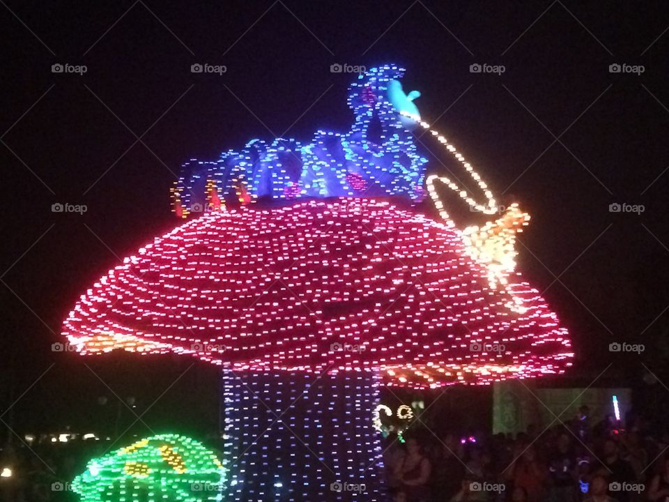 Mushroom in lights