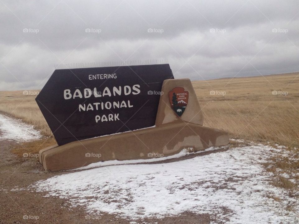 Badlands sign