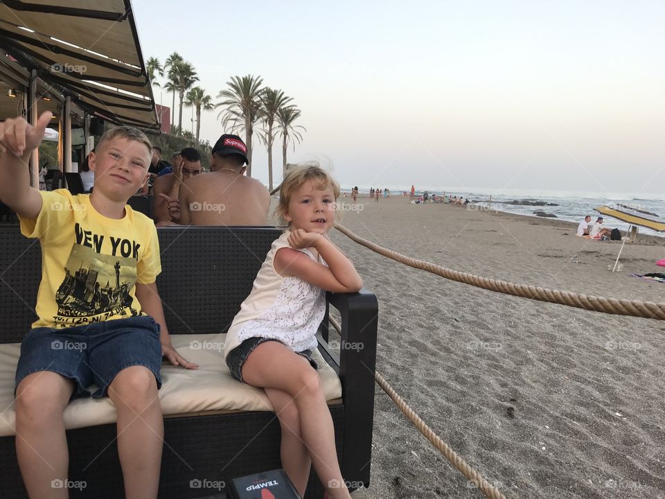 Holidays in Benalmádena, Spain - beach bar 