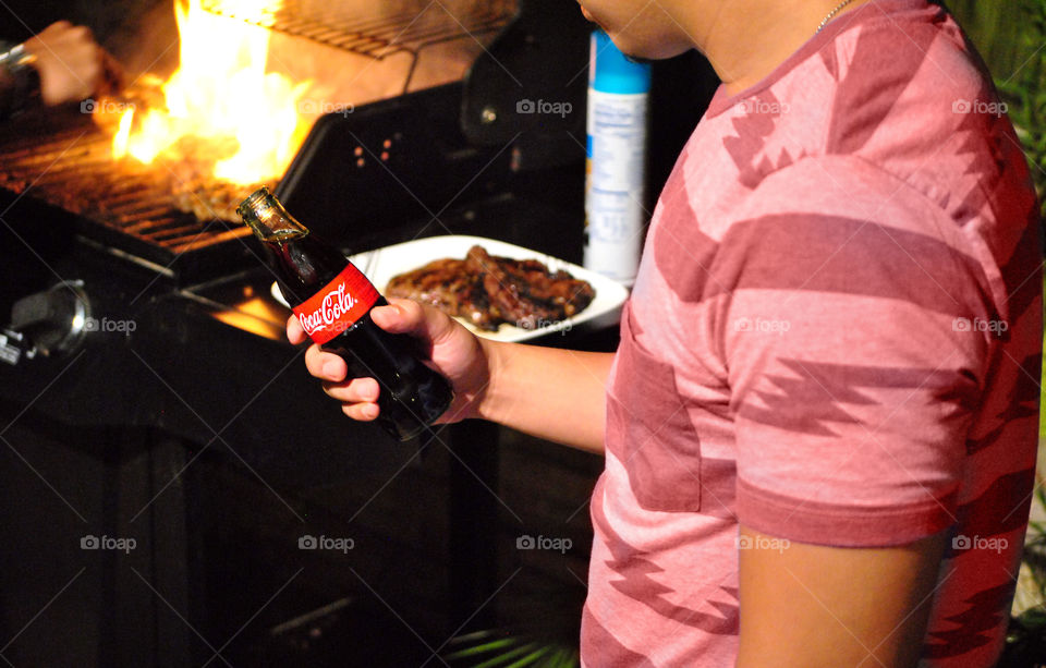 Weekend bbq and Coca-Cola is the best