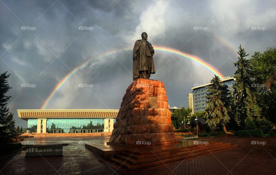 Intense Rainbow in Almaty Kazakhstan 