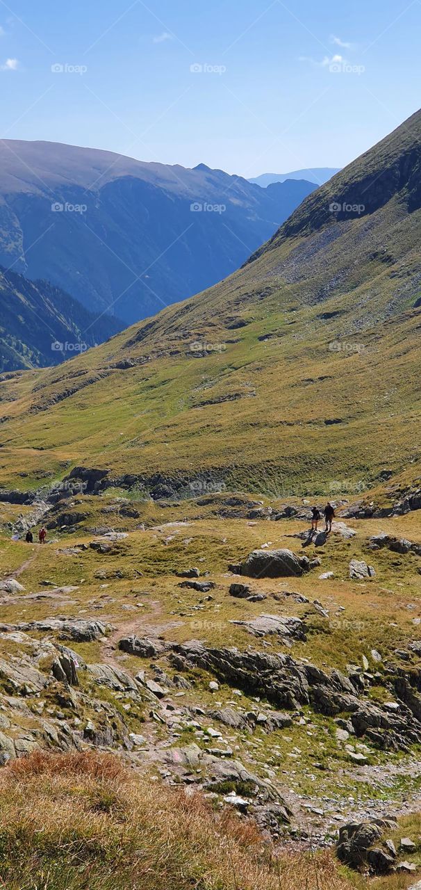 Going up to Moldoveanu peak