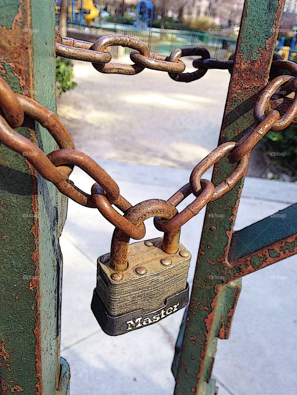 Locked gates